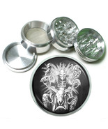 63mm 2.5&quot; 4 Pc Aluminum Sifter Magnetic Herb Grinder Skull Design-007 - $16.95