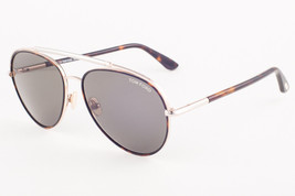 Tom Ford CURTIS Rose Gold Havana / Green Aviator Sunglasses TF748 52N 59mm - $189.05