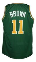 Larry Brown #11 Washington Caps Retro Aba Basketball Jersey New Green Any Size image 2