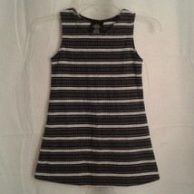 Youngland Girls 5 tank dress stripes Gray White Black - $14.00