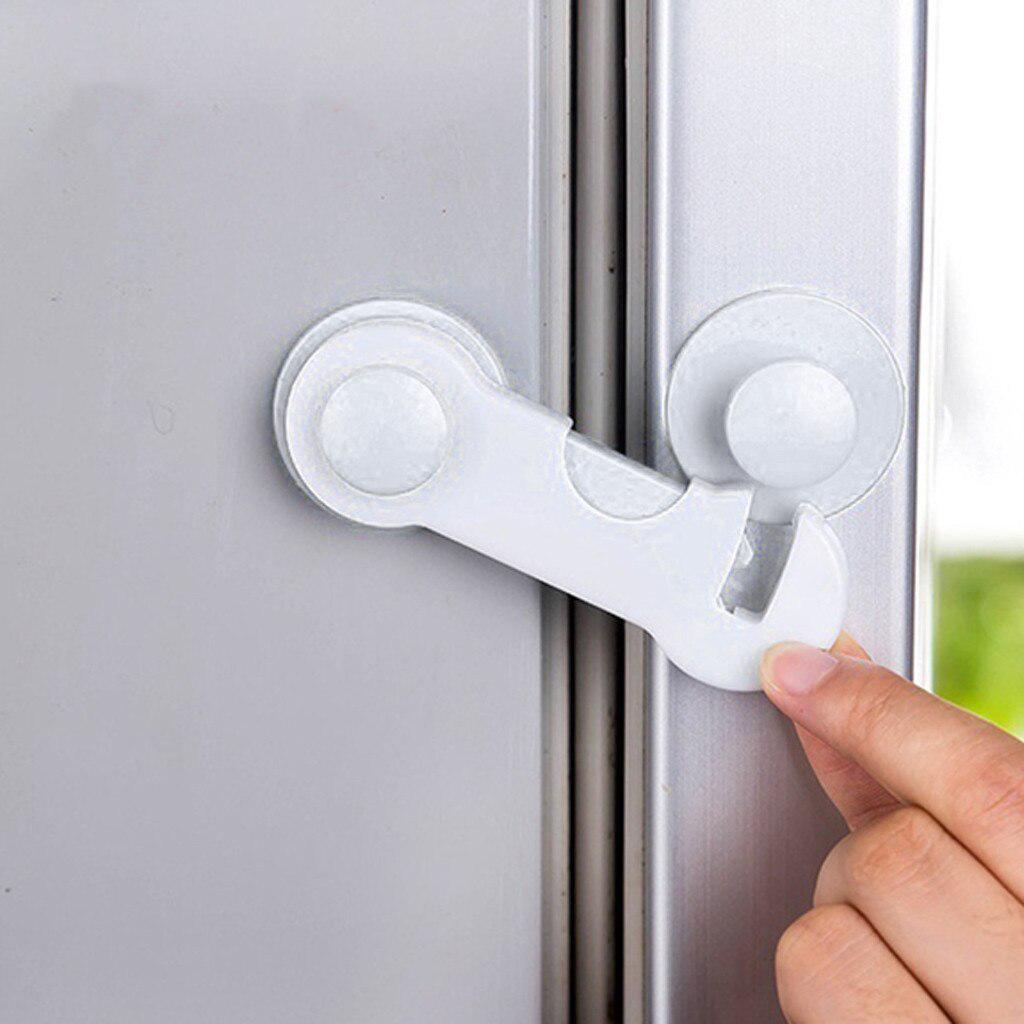 1pc Stainless Steel Child safety Refrigerator Door Lock Security Window Lock  Cabinet Lock Fridge Freezer Lock