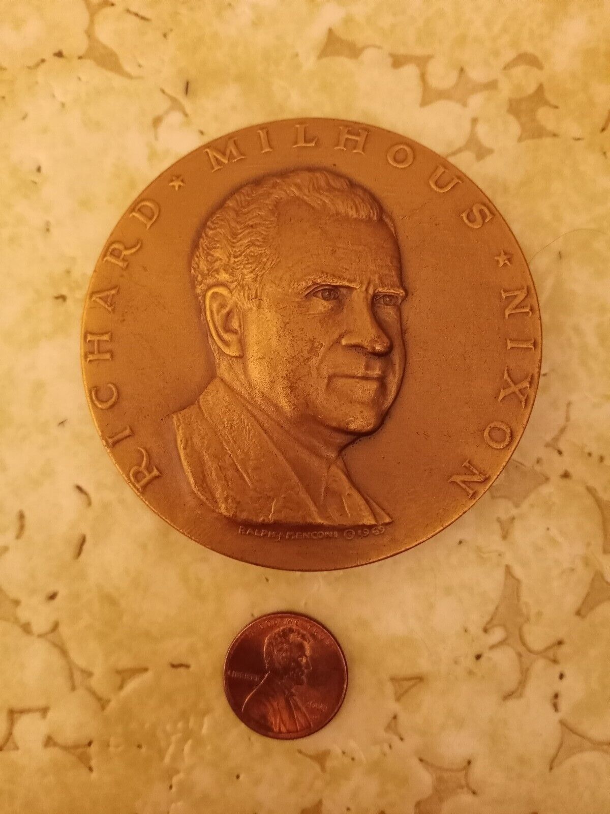 President Richard M Nixon 1969 Inaugural Bronze Medal Medallic Art Co ...