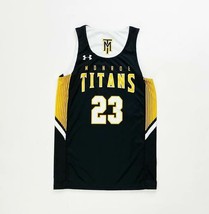 Under Armour Monroe Titans Reversible Basketball Jersey Youth Medium Black White - $13.50