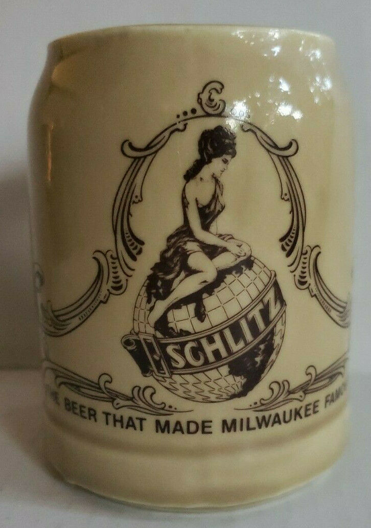 Old Milwaukee Genuine Draft Beer Insulated Thermo-serv Beverage Mug. 