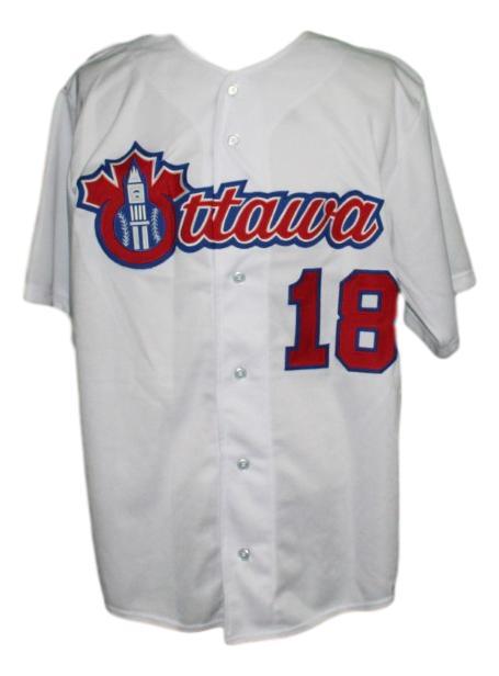 Custom ottawa champions retro baseball button down jersey white   1