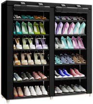 Large Shoe Rack Organizer Tall Metal Shoe Rack for Entryway Holds 62-66  Pairs 8