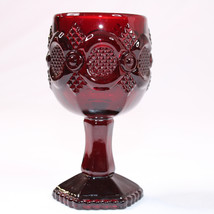 VINTAGE Goblet Avon 1876 Cape Cod Glass Rich Ruby Red 4.5”  Water Wine G... - $8.28