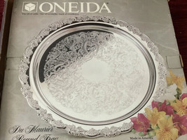 Vintage ONEIDA Du Maurier Silverplate 12-1/2" Round  Serving Tray  New In Box - $15.90