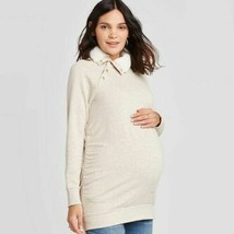 Maternity Sherpa Sweatshirt Isabel Maternity Ingrid &amp; Isabel Oatmeal Hea... - $20.56