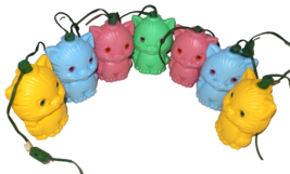 Vintage Kitty Cat Blow Mold String Lights Patio Light Covers Camper Tiki... - $85.00