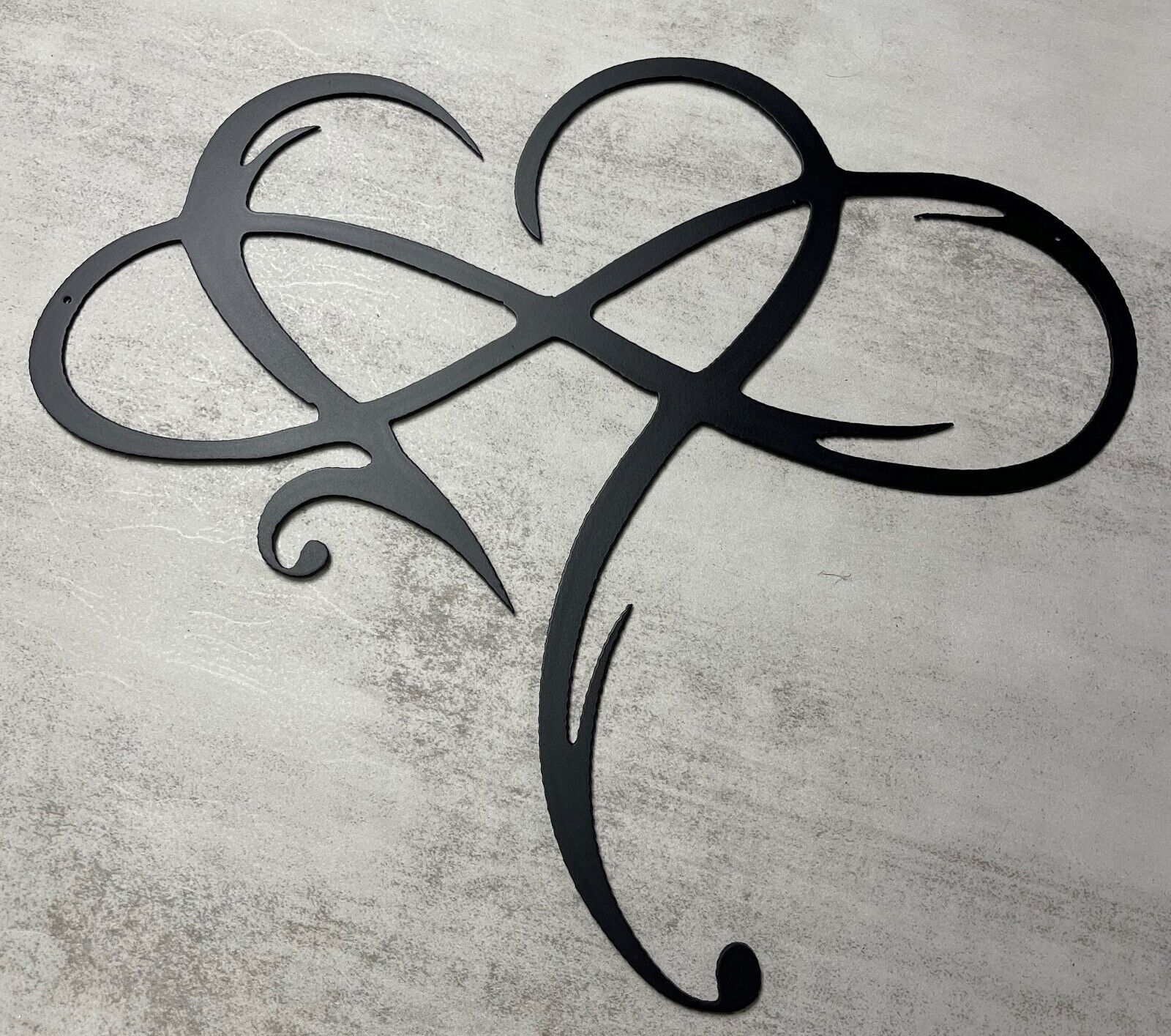 Primary image for Infinity Heart - Metal Wall Art - Black  21 1/2" x 24 1/4"
