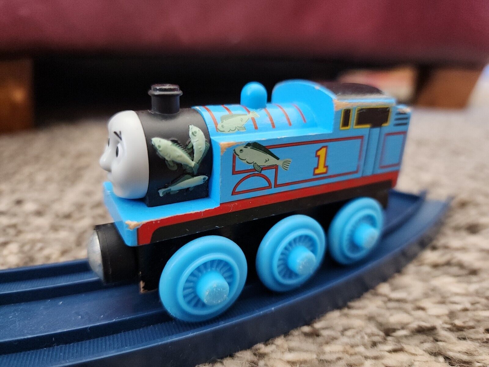 Thomas & Friends Wooden Railway Thomas and the Stinky Fish Train Engine ...