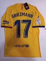 Antoine Griezmann Barcelona La Liga Match Slim Yellow Away Soccer Jersey... - $120.00