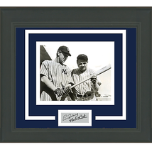 Framed Facsimile Autographed Babe Ruth 33x42 NY Grey Reprint Laser Auto  Jersey
