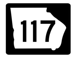 Georgia State Route 117 Sticker R3660 Highway Sign - $1.45