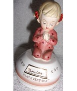 Vintage Napcoware Pray Every Day Praying Angel Girl Rosary Trinket Box - $18.99