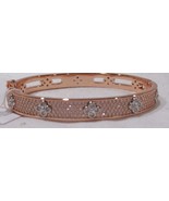 PARK LANE ROSE GOLD ROYAL Bracelet 2 1/4&quot; diameter reversible Quatrefoil... - $126.18