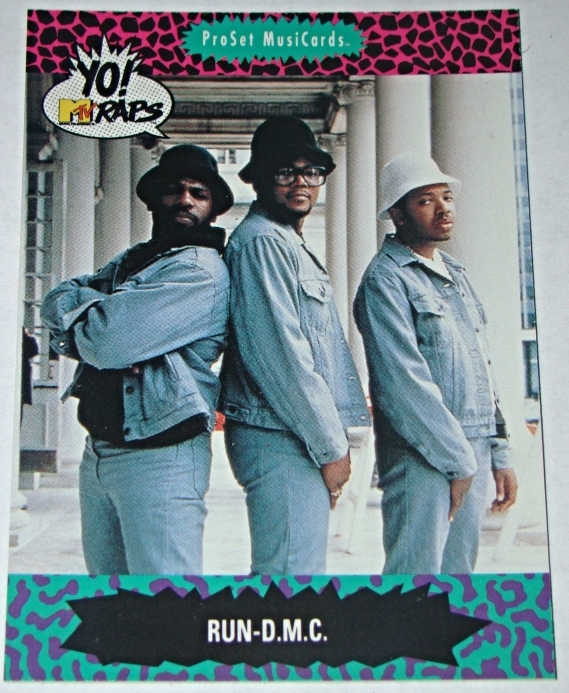 Trading Cards - 1991 ProSet MusiCards - YO! MTV RAPS - RUN-D.M.C. (Card#69)