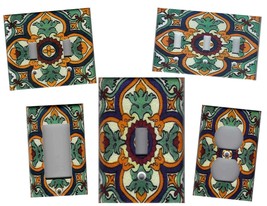 MEXICAN TALAVERA TILE Image Home Decor Light Switch Plates and Outlets - $7.20+