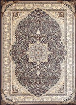 Msrugs Traditional Oriental Medallion Navy Beige Area Rug Persian Style ... - $19.80