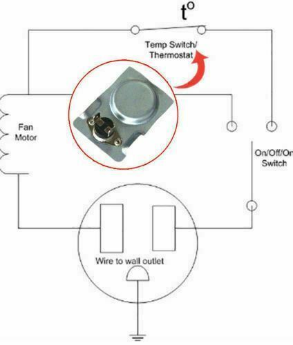 Blower Magnetic Temperature Switch Thermostat Kit Fireplace Stove Fan ...