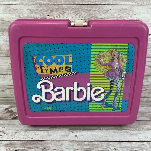 Vintage 80s 1988 Pink Plastic Hollywood Barbie Lunch Box