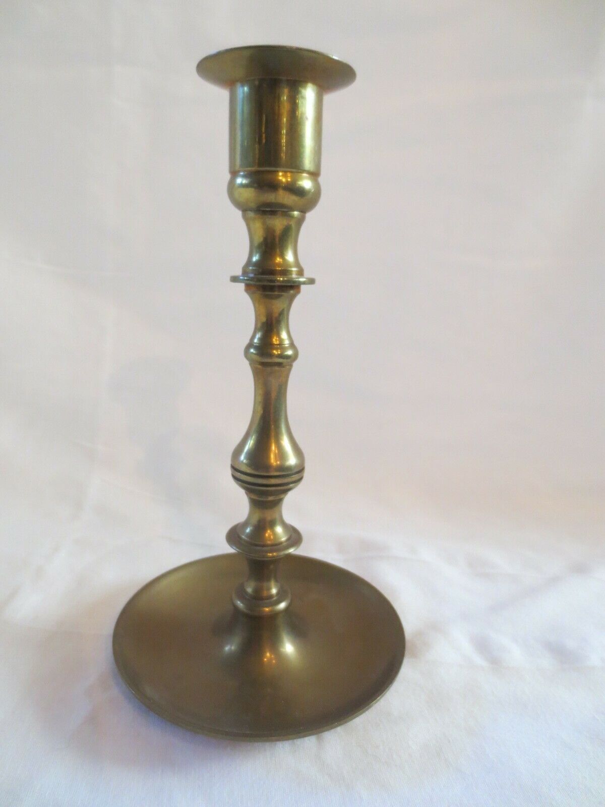 Primary image for Vintage Solid Brass Candlestick Candle Holder Enesco India 6 1/2" Tall