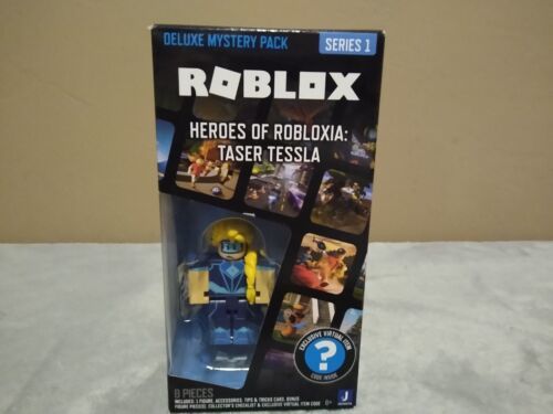 ROBLOX DELUXE MYSTERY PACK HEROES OF ROBLOXIA TASER TESSLA SEALED BIX ...