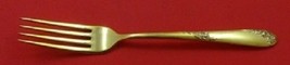 Sweetheart Rose Vermeil By Lunt Sterling Silver Regular Fork 7 1/4&quot; Gold - $107.91