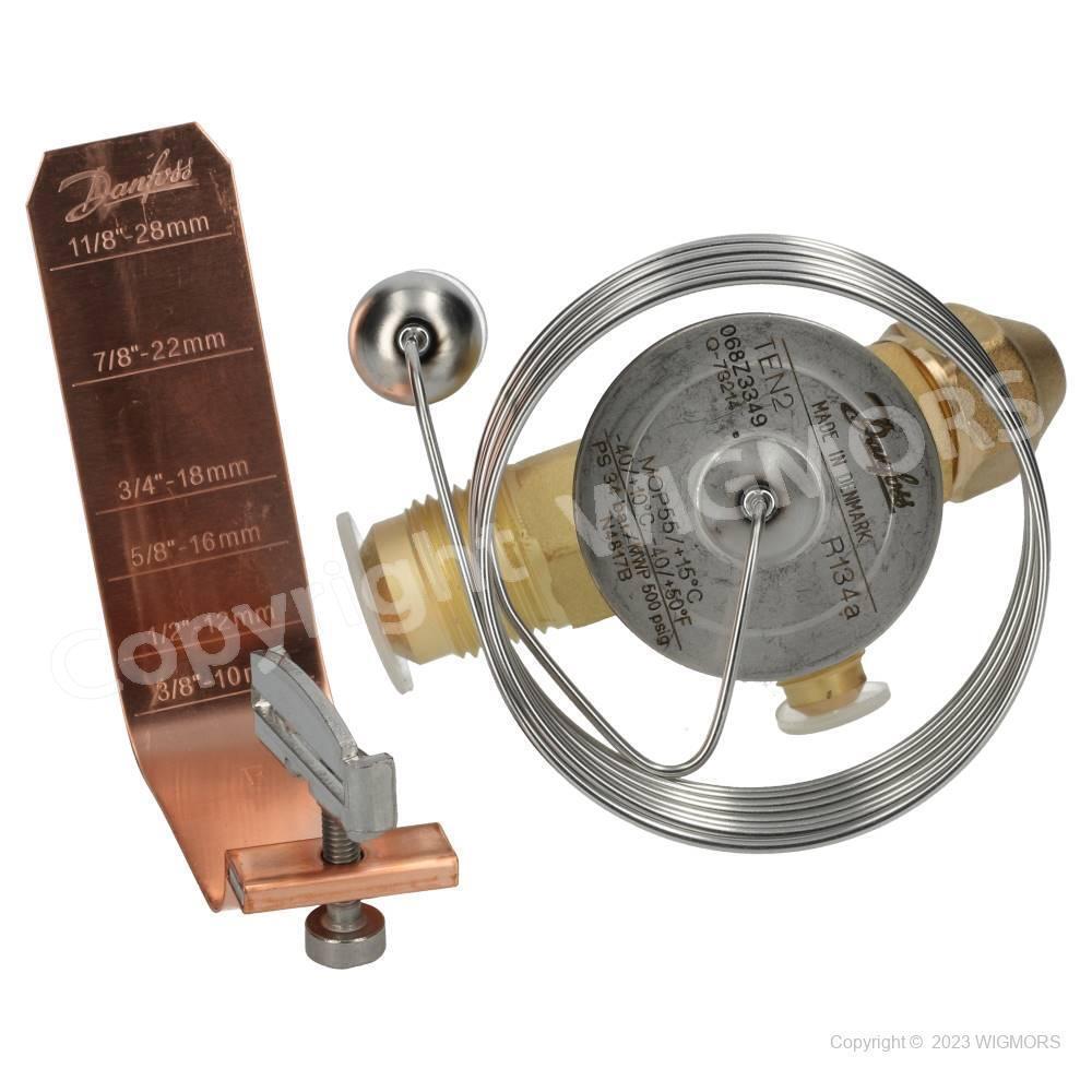 Thermostatic expansion valve Danfoss TE 2 R134a/R513A with MOP Flare