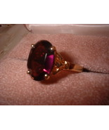 Ladies Amethyst Russian CZ Ring 5 Carats - $37.50
