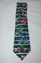 Looney Tunes Neck Tie Football Bugs Bunny Taz Tasmanian Devil Sport Necktie - $13.30
