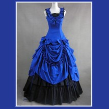 Romantic Victorian 18th Century Blue Dinner Party or Evening Prom Gown image 1