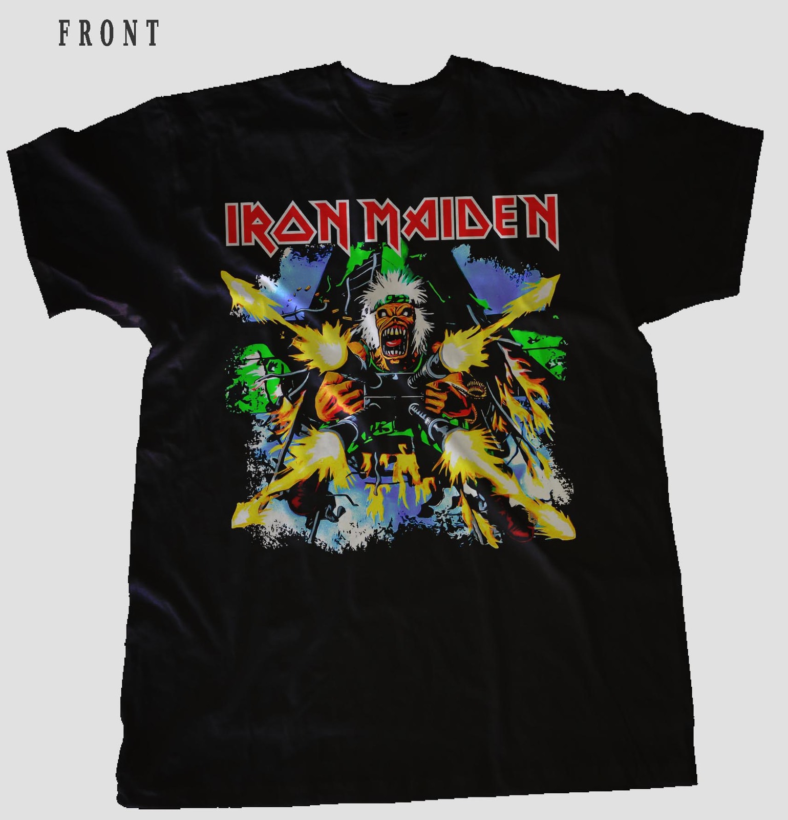 IRON MAIDEN-Shoot That Fokker, Black T-shirt Short Sleeve - Shirts