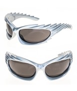 BALENCIAGA ADIDAS 0255 Silver 003 Fashion Spike Mask Wrap  Sunglasses BB... - $683.10