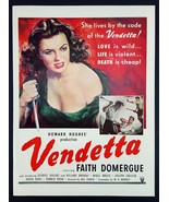 1951 Vendetta Howard Hughes Movie Vintage Magazine Print Ad - $7.43