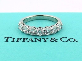 Tiffany &amp; Co. Platinum Embrace .91ct Diamond 3.5mm Shared Wedding Band R... - $6,050.00