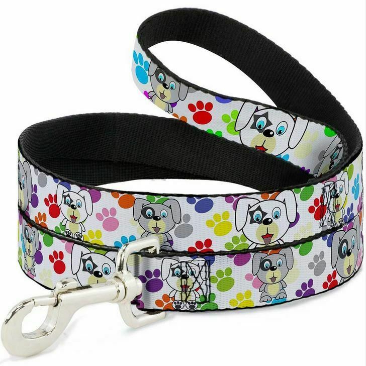 Primary image for Puppies with Paw Prints Multi Color Dog Leash by Buckle-Down