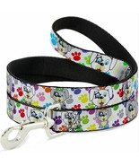 Puppies with Paw Prints Multi Color Dog Leash by Buckle-Down - $15.75