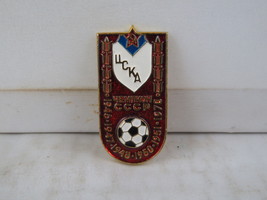 Vintage Soviet Soccer Pin - CSKA Moscow Top League Champions - Stamped Pin - $19.00