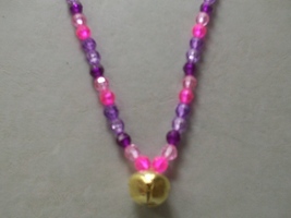 PASSION FLOWER ~ HORSE RHYTHM BEADS ~ Pinks, Purples ~ Size 54 Inches - $17.00
