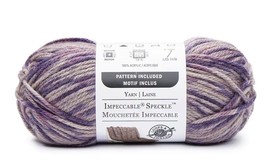 Loops & Threads Impeccable Speckle Yarn, Purple Bark, 3 Oz., 160 Yards - $10.95