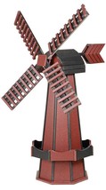 60&quot; POLY WINDMILL - Mahogany &amp; Black Working Dutch Garden Weathervane Am... - $658.97