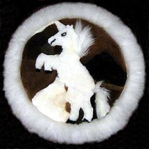 Round table runner,Alpaca fur,40 cm (15.6)diameter  - $43.00