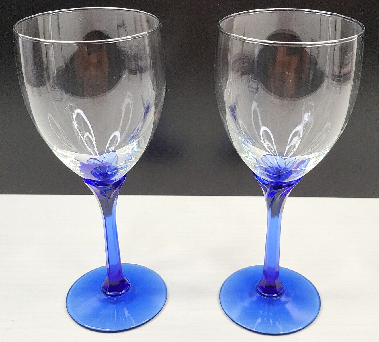Pair of Purple Stem Martini Glasses - Set of 2 Libbey Domaine