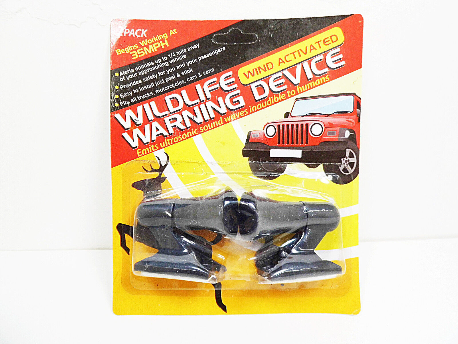 Deer Whistles Wildlife Animal Repelling Alert Warning Whistle Car Repeller  2pcs- Automotive Accessories