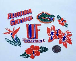 University of Florida GATORS NCAA Fabric Iron On Appliques, Floral Tropical, 8 P - $7.50