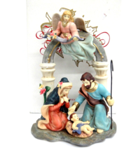 Avon Porcelain Christmas Nativity Figurine Holy Family Angel 8&quot; MIB - $15.83