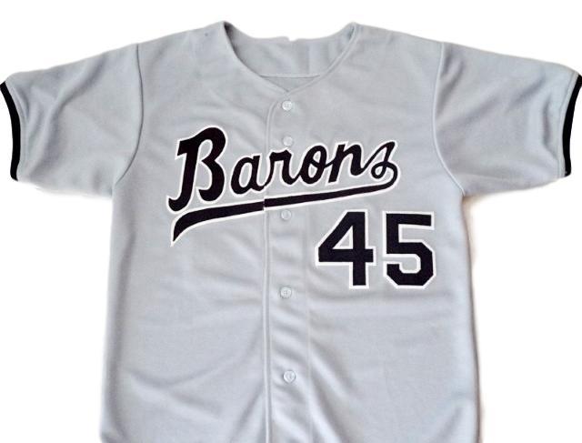 Michael jordan  45 birmingham barons button down baseball jersey grey 1