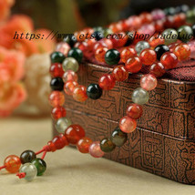 Real natural colorful agate beads bracelet 108 - $23.99